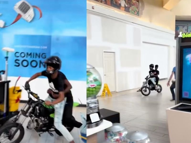 Two Teens Caught Riding Motorcycle Inside Myrtle Beach Mall Crash Into Stand and Flee, Leaving Behind Bike and Cellphone